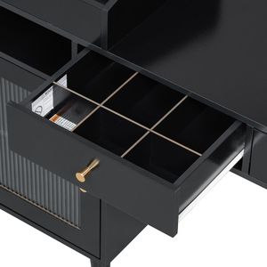 Modern Space-Saving Makeup Vanity <b>Desk</b> with Drawers and Charging Port <b>Small</b> Dressing Table Set for <b>Small</b> Places - Product Image 6