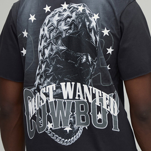 T-shirt personnalisé pour homme avec impression sérigraphique, OEM, motif graphique personnalisé, manches courtes, streetwear, col rond, vêtement décontracté, haut tendance - Product Image 3