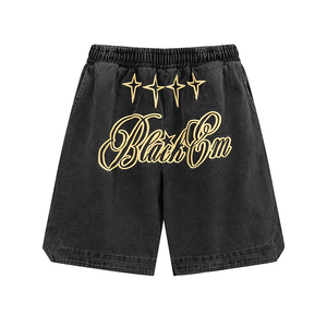 Hot Summer High Quality <b>Jeans</b> Shorts Breathable Fit Baggy <b>Jeans</b> Short Washed Dark Denim Shorts for <b>Men</b> - Product Image 2