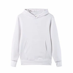 Sudadera con Capucha Roja para Hombre, Corte Regular, Color Sólido, Informal, Tejida, Manga Larga, Diseño con Bolsillos, Ropa de Otoño - Product Image 3