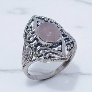 Joyería de Plata de Ley 925 con Engaste de Bisel, Forma Ovalada, Gema Multicolor, Precio al por Mayor, Anillo de Plata con Piedra Lunar - Product Image 2