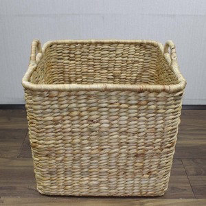 Hot Selling Water Hyacinth Laundry Hamper <b>Large</b> Square Toy <b>Storage</b> <b>Basket</b> with Durable Carrying Handles - Product Image 4