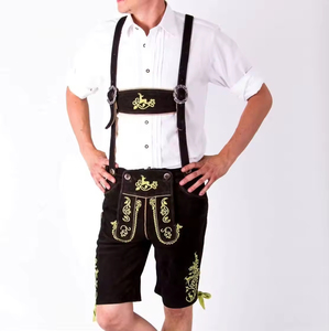 Fabricante Mayorista de Lederhosen Bávaros para Hombre, Pantalones Cortos de Cuero para Oktoberfest, Traje Tradicional Alemán - Product Image 2