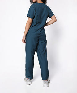 Uniformes Médicos Unisex al por Mayor, Conjunto de Uniformes de Trabajo de Verano con Spandex de Manga Corta para Hospital, Farmacia y Clínica - Product Image 6