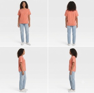 เสื้อยืดคอกลมสไตล์วินเทจสีคอรัล ยูนิเซ็กซ์ ผ้าฝ้าย 100% ทรงหลวม สวมใส่สบาย สีพื้น ผ้าเจอร์ซีย์ถัก ระบายอากาศได้ดี มีโลโก้ เหมาะสำหรับฤดูใบไม้ผลิและฤดูร้อน - Product Image 5