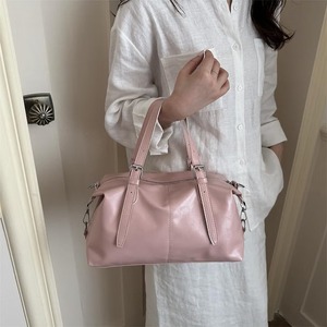 Women CUSTOM Brand PU <b>Leather</b> Trendy Satchel Tote Solid Color Handbags Large Capacity From Rajasthan - Product Image 3