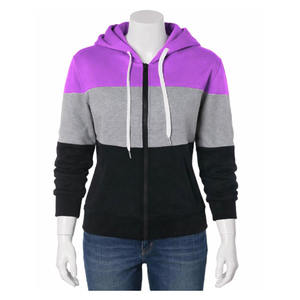 Sweat-shirts à capuche en polaire pour femmes, couleur personnalisée, automne/hiver, 100% polyester, fermeture éclair, haute qualité, vente en gros, séchage rapide - Product Image 1