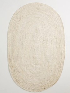 100% Natural Jute Hemp Braided ova <b>Rug</b> Handmade Eco Friendly Boho Area Carpet for Living Room Handmade Jute Braided Round <b>Rug</b> - Product Image 3