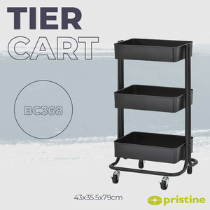 Carrito de Cocina Móvil Moderno con Ruedas, 2 Cajones y 3 Estantes, Construcción Metálica, Modelo BC368 - Taiwán - Product Image 5