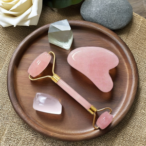 เครื่องนวดคริสตัลหินมีค่ากึ่งมีค่าโรสควอตซ์สำหรับใช้นวดและทำจากหินอัญมณี - Product Image 1