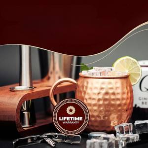 Juego de 4 tazas Moscow Mule de Mule Science, 19 oz. Tazas de cobre grandes 100% hechas a mano con accesorios, taza de cobre resistente al deslustre - Product Image 4