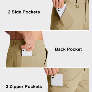 Pantalones Cortos de Senderismo para Hombre, Fabricación Personalizada, Tela Elástica Premium, Bajo Costo, Suministro al por Mayor, Pantalones Cortos Casuales para Hombre - Product Image 3