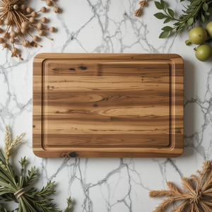 Planche à découper en bois d'acacia artisanale, écologique, non toxique, durable, pour servir le fromage, la viande, les fruits, planche à découper en bois - Product Image 3