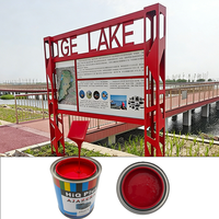 Revêtement liquide rouge en alliage de polyuréthane en spray pour enseignes publicitaires et meubles, résistant aux intempéries, haute brillance, sans apprêt nécessaire