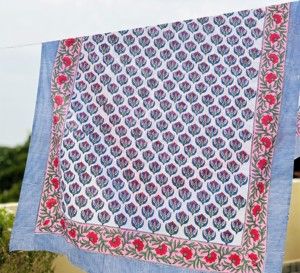 Block Printed 100% Cotton Eco-Friendly Breathable <b>Sarong</b> for Women Floral Off-the-Shoulder Neck Wrap <b>Bikini</b> 1 - Product Image 6