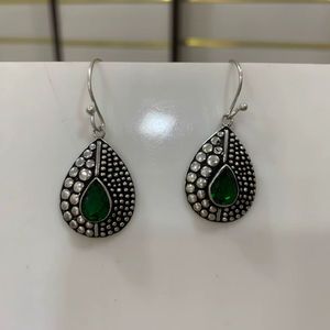 Pendientes de Lágrima Estilo Boho de Calidad AAA para Mujer, Únicos, Tribales, Étnicos, Coloridos, Vintage, Antiguos, de Plata Alemana, Colgantes - Product Image 1