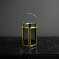 Lampu Lilin Votive Kaca Hitam Mini Berkualitas Tinggi Buatan Tangan ARTISAN DESIGN, Hiasan Meja Gantung Dekoratif untuk Rumah