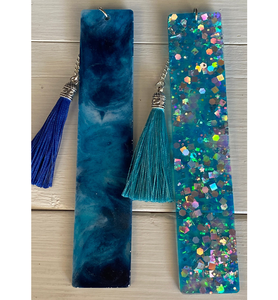 Marcapáginas de resina más popular con diseño de estrella brillante y purpurina blanca, marcapáginas de resina para lectura de historias, soporte para páginas de libros - Product Image 3