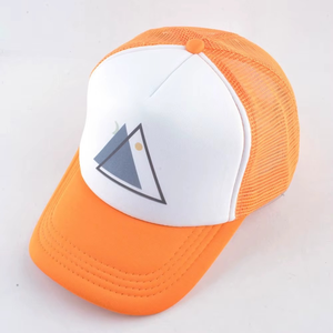 Casquette Snapback Unisexe 6 Panneaux Blanche Orange avec Logo Géométrique en Maille – Chapeau Décontracté Ajustable pour Adultes, Idéal Printemps-Été et Activités de Plein Air - Product Image 3