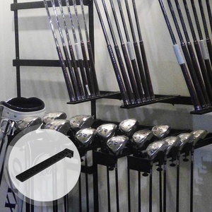Metal Black & <b>White</b> for Golf Club Holder Base with DIY Assembly for Home Crossbar Wall Mount - Product Image 1