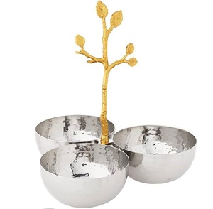 Colección Ramzan, Decoración Artística de Metal Pulido de Lujo, Nuevo Diseño de Lujo, Tazón para Servir Nueces y Dátiles para Fiestas, Kayna Export - Product Image 2