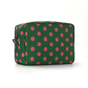 Polka Dot Cosmetic Bag Zipper <b>Makeup</b> Pouch Travel Toiletry <b>Case</b> Small Organizer - Product Image 1