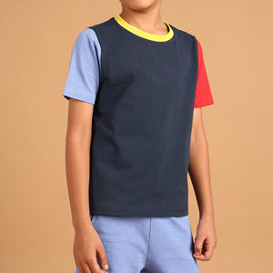 T-shirt pour garçons, léger, en coton, manches courtes, style décontracté, col rond, avec logo personnalisé - Product Image 2