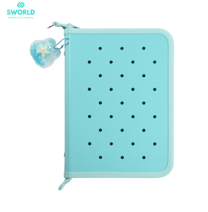 SWORLD Wholesale A5 Loose Leaf Binder PP Cover 8 Inch Portable <b>Plastic</b> Organizer With Paper Inner Pages Multicolor OEM/ODM - Product Image 2