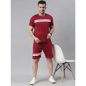 Logo personnalisé hommes Streetwear ensemble short blanc 100% coton t-shirts ensemble unisexe grande taille hommes été deux pièces ensemble d'été - Product Image 4