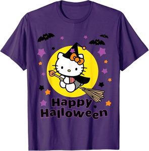 Camiseta con estampado de bruja de Halloween para hombre, camiseta informal de manga corta, cuello redondo de algodón, corte regular - Product Image 5