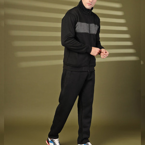 Nouvel ensemble de survêtement athlétique pour homme, 2 pièces, design uni, décontracté, pour le jogging, avec fermeture éclair intégrale, manches longues, tenue d'entraînement, ensemble de jogging - Product Image 4