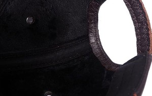 Gorra Snapback de Cuero Negra con Cierre Ajustable, Visera Plana Curvada, Sombrero de Moda Urbana, Unisex, Casual, Venta al por Mayor - Product Image 2
