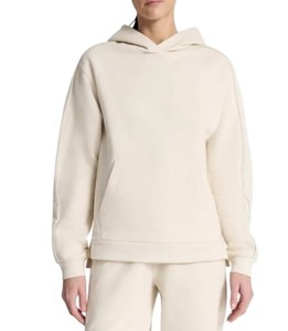 Premium thick cotton <b>fleece</b> <b>Women's</b> <b>Cream</b> Cotton Hoodie Solid Color Casual Sweatshirt Full Sleeve Breathable Knitted Hooded Top - Product Image 1