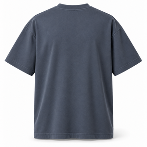 เสื้อยืดทรงหลวม สีสเลท 265gsm ผ้าคอตตอนเนื้อหนา ทรงบ็อกซี่ ไหล่ตก คอกลม เรียบง่าย สำหรับผู้ชาย - Product Image 2
