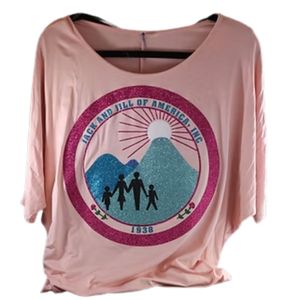 เสื้อยืดแขนโดลมานสำหรับผู้หญิงของแจ็คและจิลทรงหลวมสบาย ๆ ผ้าฝ้ายเนื้อนุ่ม สวมใส่สบาย สไตล์แบทวิง แฟชั่นท็อปน้ำหนักเบา - Product Image 1