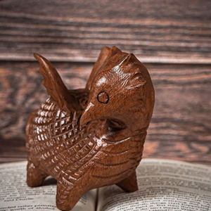 Natural Wood Dragon Statue Handmade Craft OEM Wooden Dragon Figurine Manufacturer Supply by AYAANS CREATIONS - Product Image 1