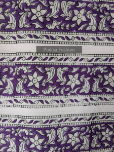 Tela de Algodón Voile Estampada con Flores Púrpuras, Diseño Personalizado, Transpirable y Suave, para Marcas de Moda - Product Image 3