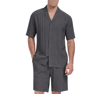 Ensemble T-shirt et short pour homme, coupe décontractée, tenue assortie, personnalisation de marque, fournisseur en gros - Product Image 1