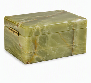 Modern Onyx Marble Jewelry Storage <b>Box</b> Square Polished Natural Stone <b>Trinket</b> Case Elegant Tabletop Decorative Organizer - Product Image 2