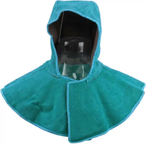 Casque de soudeur en cuir de vachette fendu avec protection du cou et des épaules pour hommes et femmes - Product Image 4
