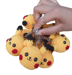 Vente flash : Jouets en crochet animaux, poupées de dessin animé faites à la main, pendentifs, cadeaux, coton lavable, mini porte-clés en crochet par des consignateurs indiens - Product Image 2