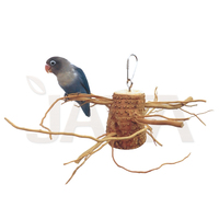Perchoir à oiseaux en racine de bambou de haute qualité, naturel, écologique, durable et robuste, provenant d'Indonésie XS
