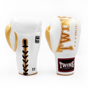 Gants de boxe de qualité supérieure, fabrication directe en gros, modèle Twins, équipement professionnel de Muay Thai à lacets. - Product Image 1