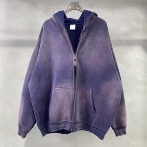เสื้อฮู้ดดี้วินเทจแบบหนาสำหรับฤดูหนาว OEM ผลิตตามสั่ง ลดราคาพิเศษ สินค้ามาใหม่ เสื้อฮู้ดดี้ซันเฟดสำหรับผู้ชาย สไตล์โดดเด่นไม่ซ้ำใคร - Product Image 3