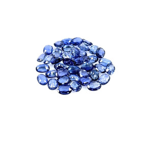 Zafiros azules naturales de Ceilán sin tratar, calibrados en forma ovalada de 3x5 mm, piedras preciosas de zafiro azul facetadas naturales sueltas para la fabricación de joyas. - Product Image 4