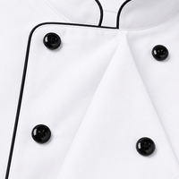 Vestes de chef pour hommes avec logo personnalisé, polyester/coton, uniforme de cuisine professionnel pour le personnel de restaurant, d'hôtel et de restauration, veste de chef