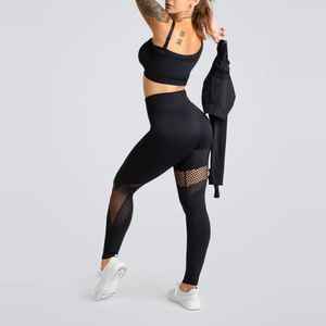 Ensemble de yoga 2 pièces pour femmes, vêtements de sport, leggings sans couture et soutien-gorge de sport, fabrication directe du Pakistan, prix bas. - Product Image 2