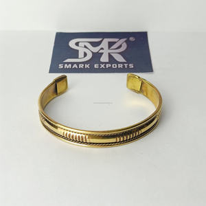 Bijoux unisexes en cuivre, bracelets et bracelets de l'usine d'Idnia, accessoire de mode plaqué or, vente en gros - Product Image 1