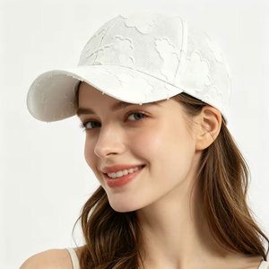 <b>Women</b> Embroidered Lace Baseball <b>Hat</b> Fashionable Lightweight Headwear With Adjustable Fit For <b>Summer</b> Outdoor Activities - Product Image 1