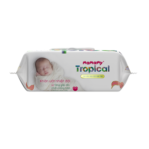 Nuevas Toallitas Húmedas de Fibras No Tejidas Naturales y Seguras con Coco Tropical y Fosfatidil, 80 Piezas 200x150mm MamaMamy, Protección Contra Rozaduras, Limpieza para Bebés - Product Image 1
